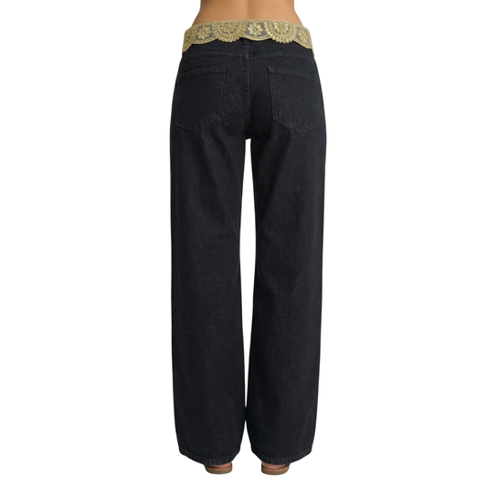 GOLD BELT JEANS
