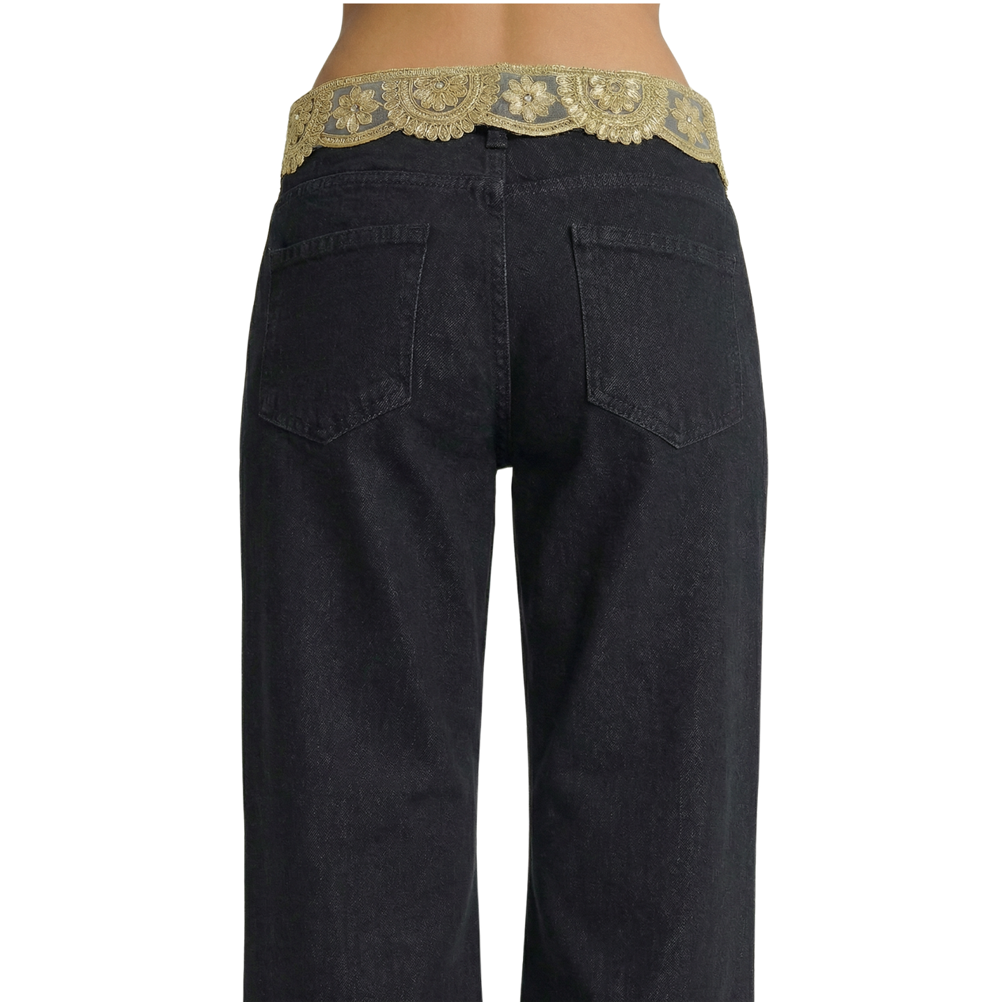 GOLD BELT JEANS